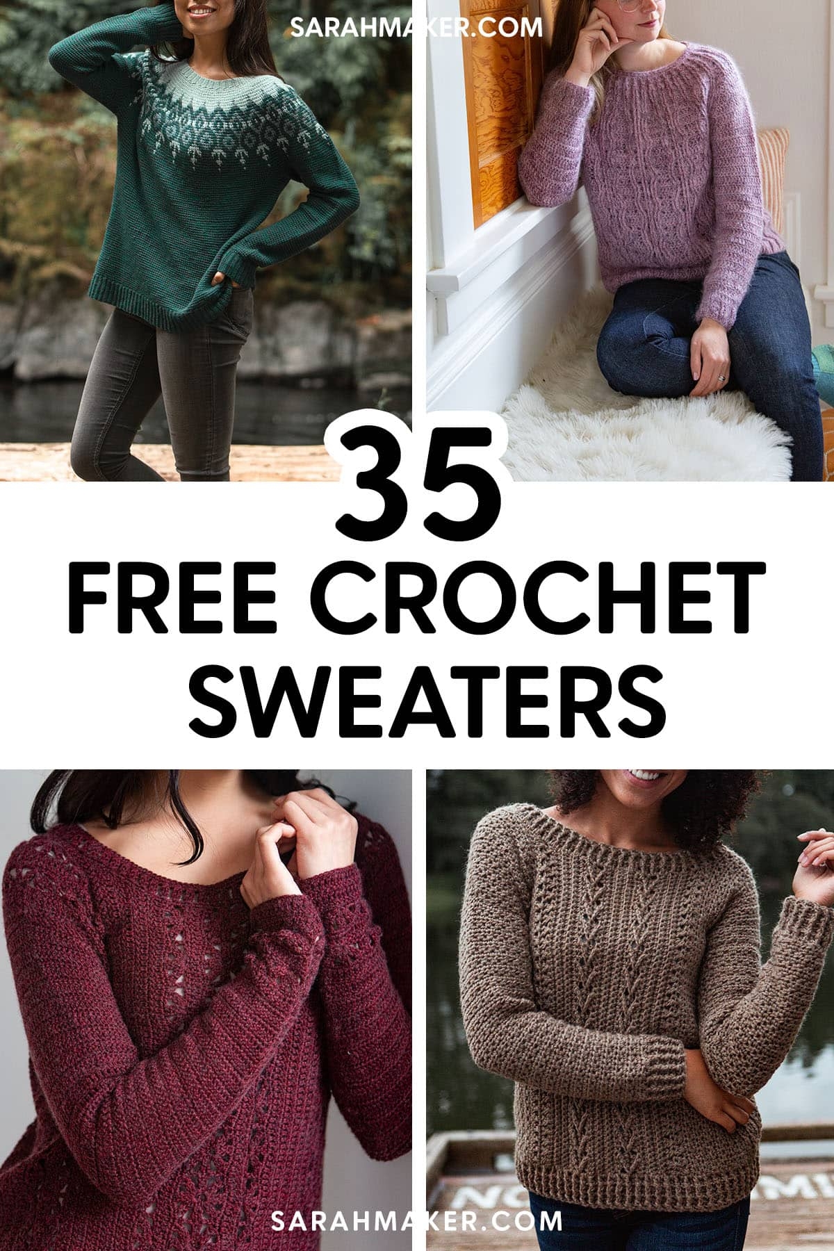 35 Free Crochet Sweater And Cardigan Patterns Sarah Maker