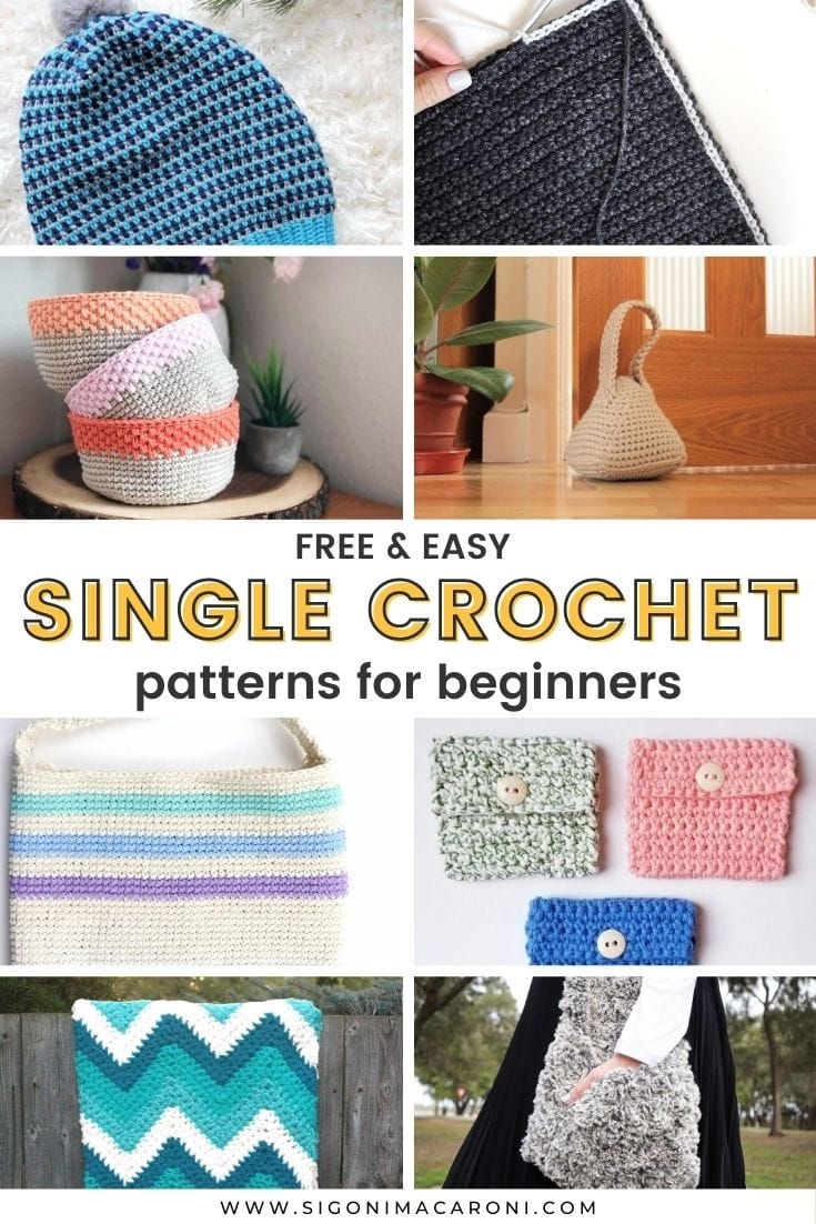 35 Free Easy Single Crochet Patterns For Beginners Sigoni Macaroni