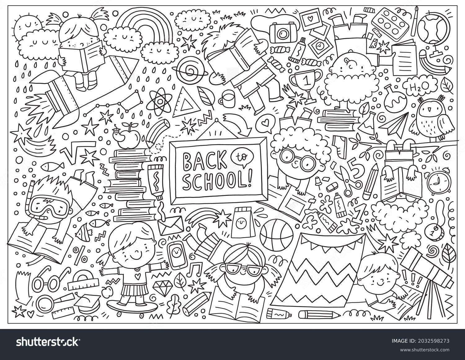 356 Thousand School Coloring Pages Royalty Free Images Stock Photos Pictures Shutterstock