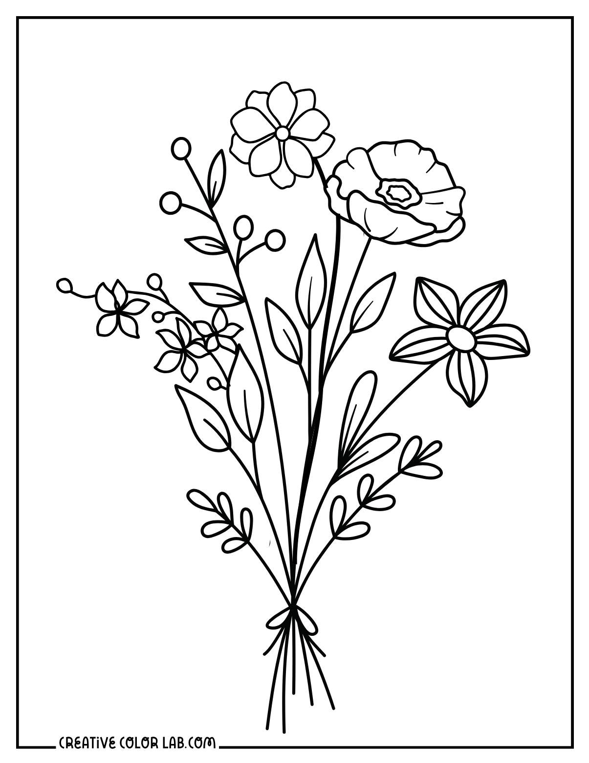 37 Flower Coloring Pages Free Printable PDFs