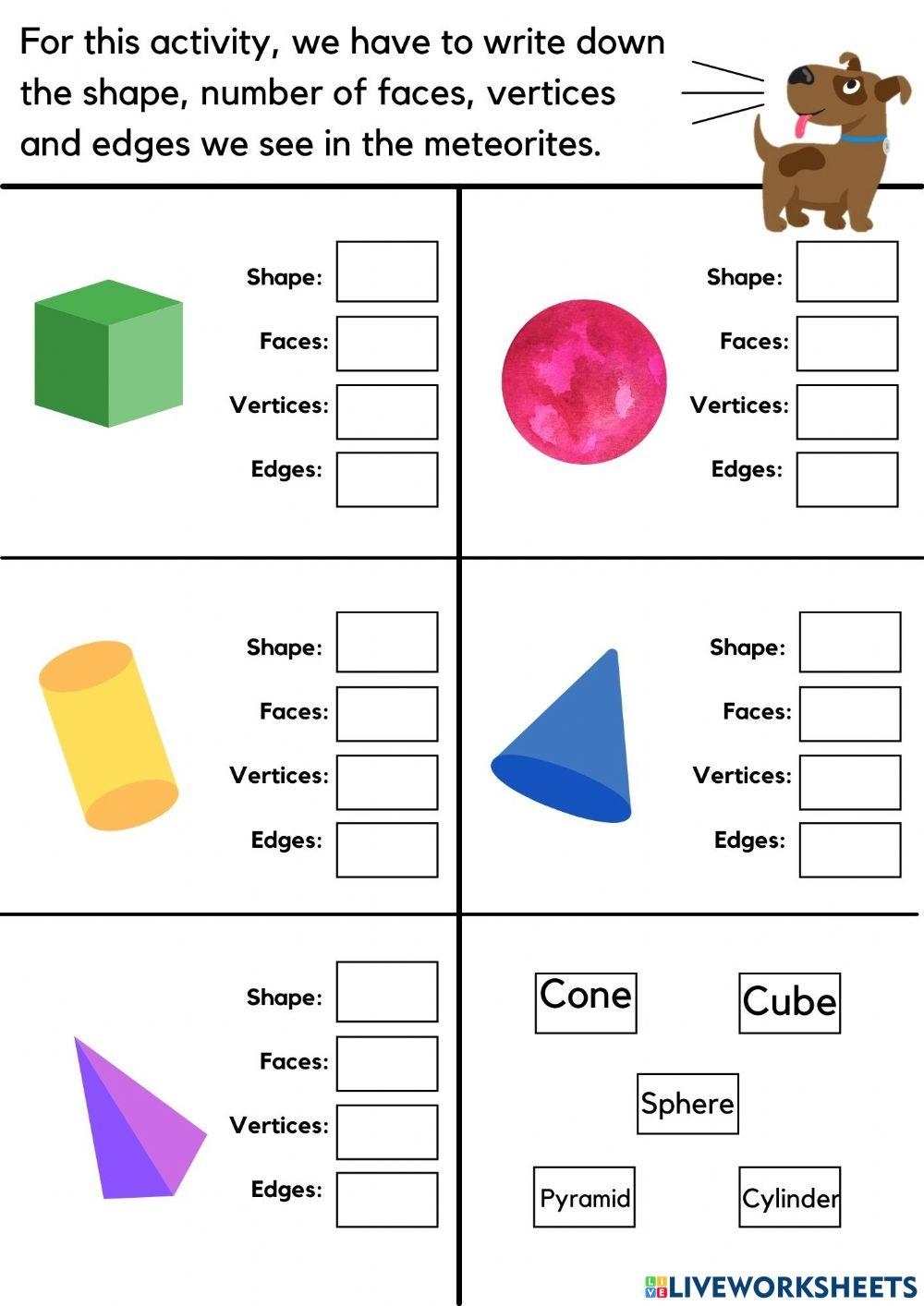 three d shapes worksheets three d shapes worksheets