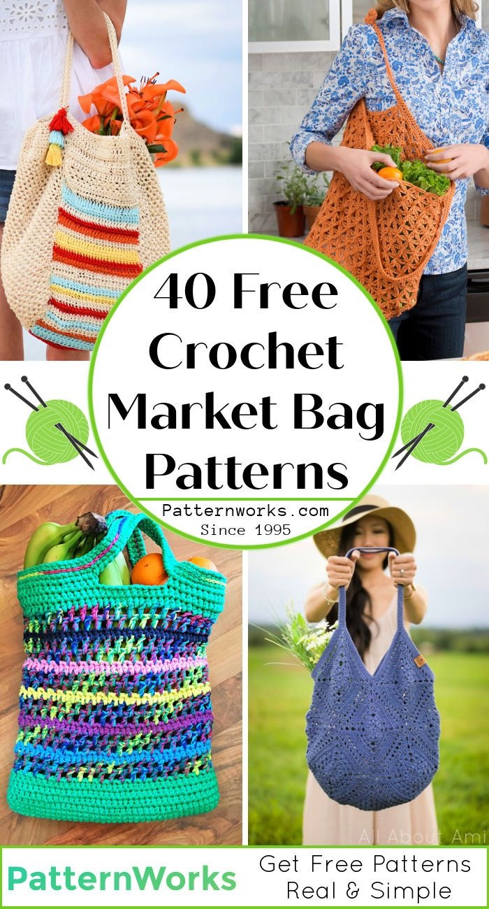 40 Free Crochet Market Bag Patterns For Beginners