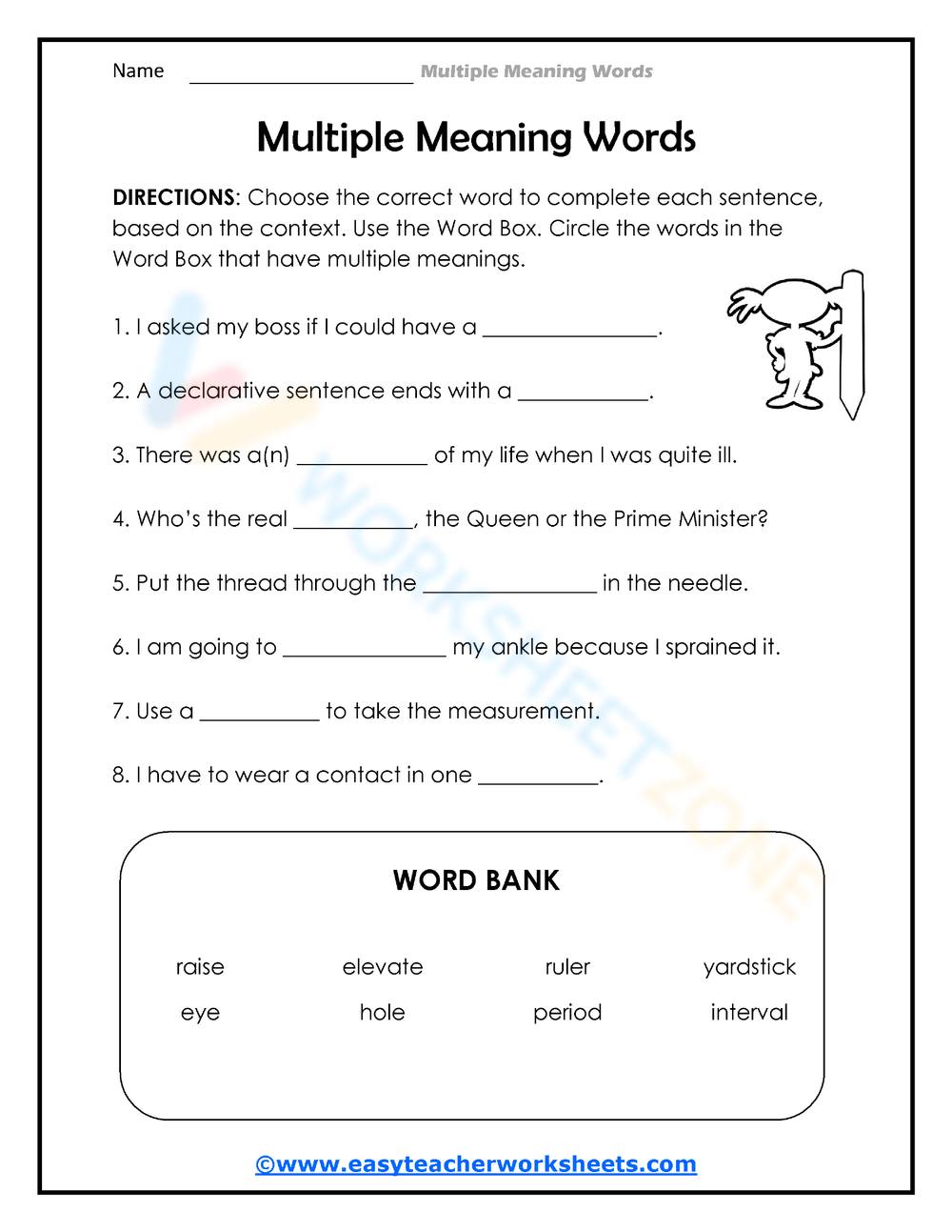 40 Free Multiple Meaning Words Worksheets For Teaching Worksheets Library 40 Free Multiple Meaning Words Worksheets For Teaching Worksheets Library