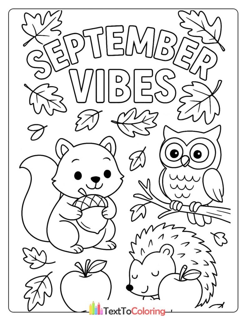40 Happy September Coloring Pages Free PDF Online