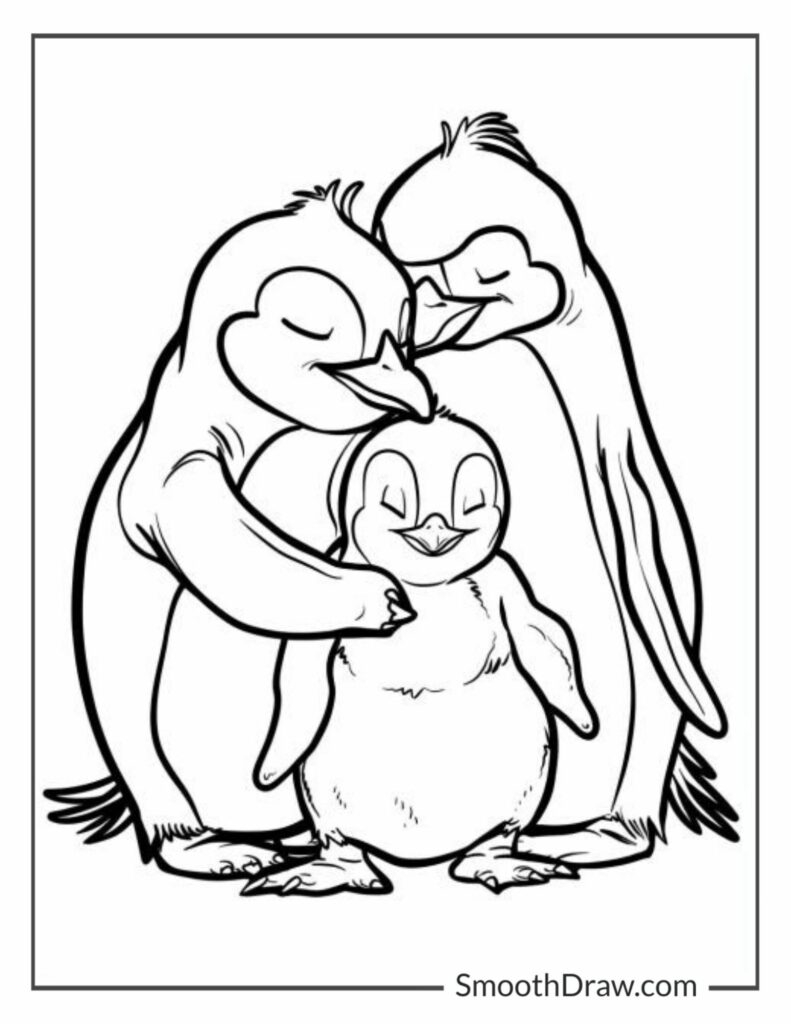 40 Penguin Coloring Pages Smooth Draw