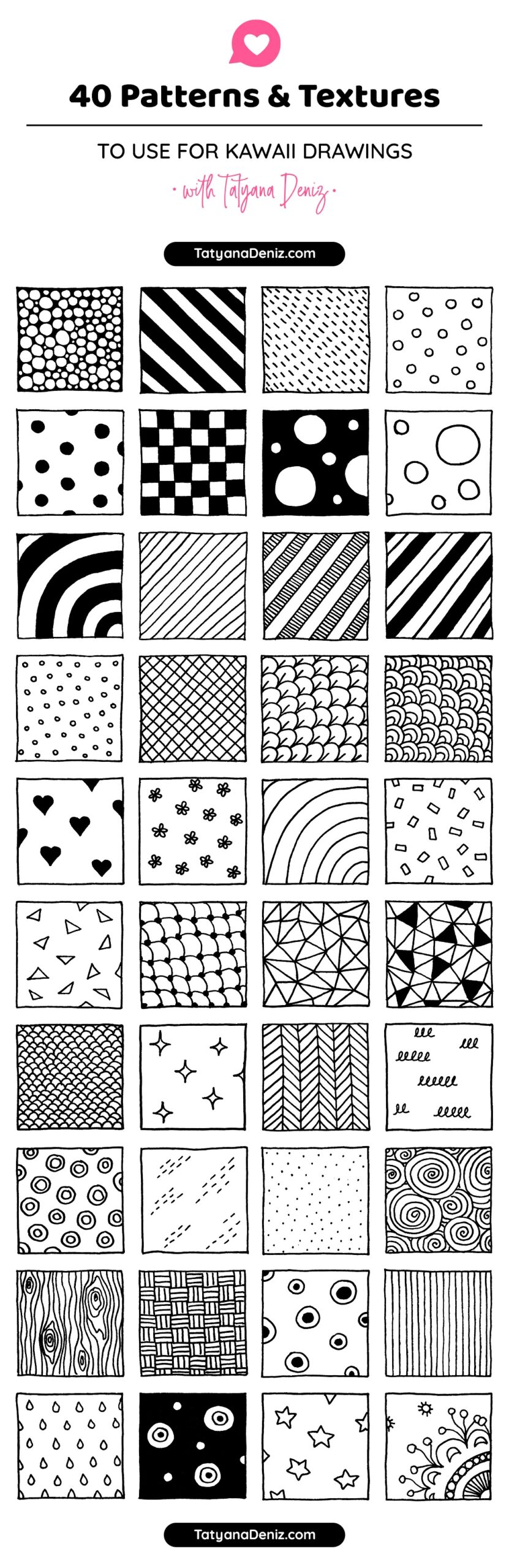 40 Textures And Patterns For Kawaii Drawings Week 9 40 Textures And Patterns For Kawaii Drawings Week 9