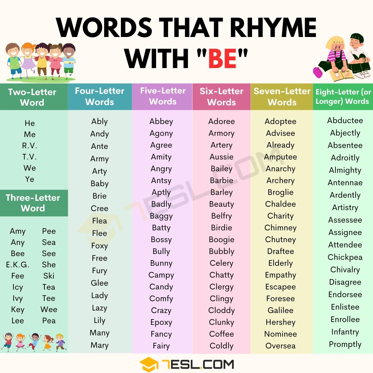 431 Words That Rhyme With Be In English 7ESL 431 Words That Rhyme With Be In English 7ESL