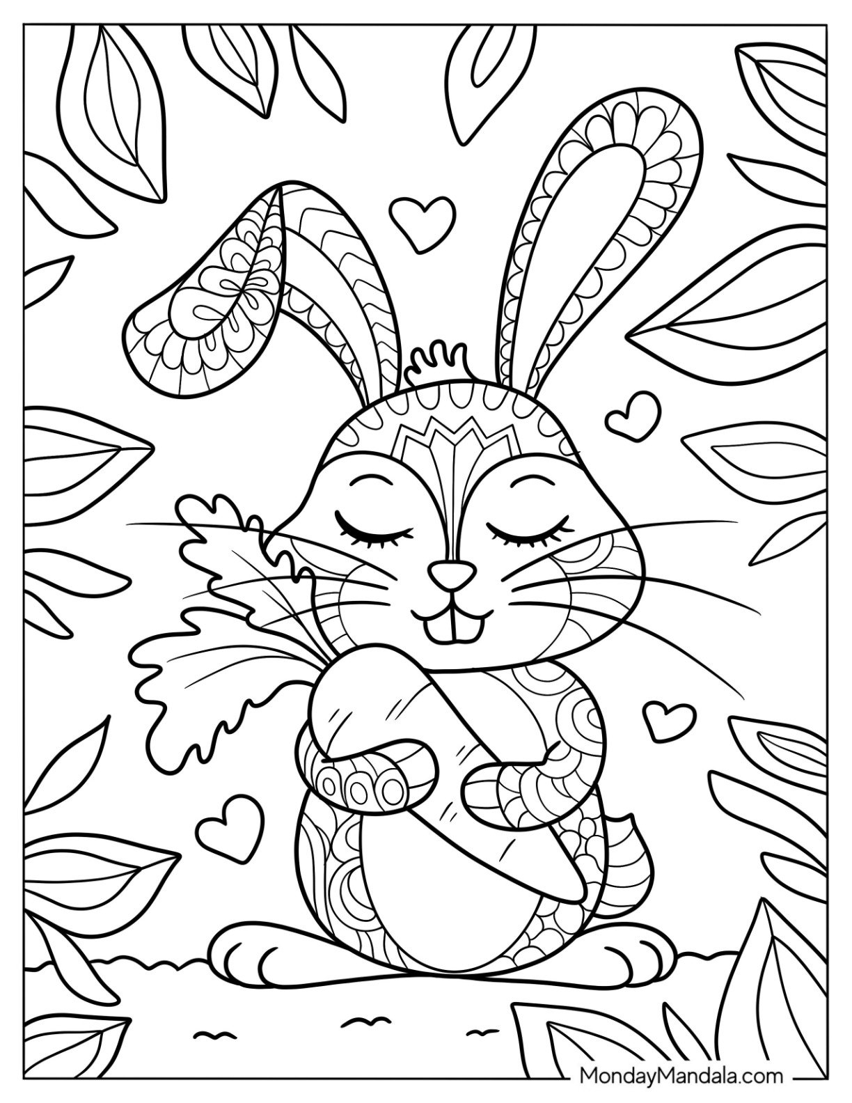 bunny coloring pages printable bunny coloring pages printable
