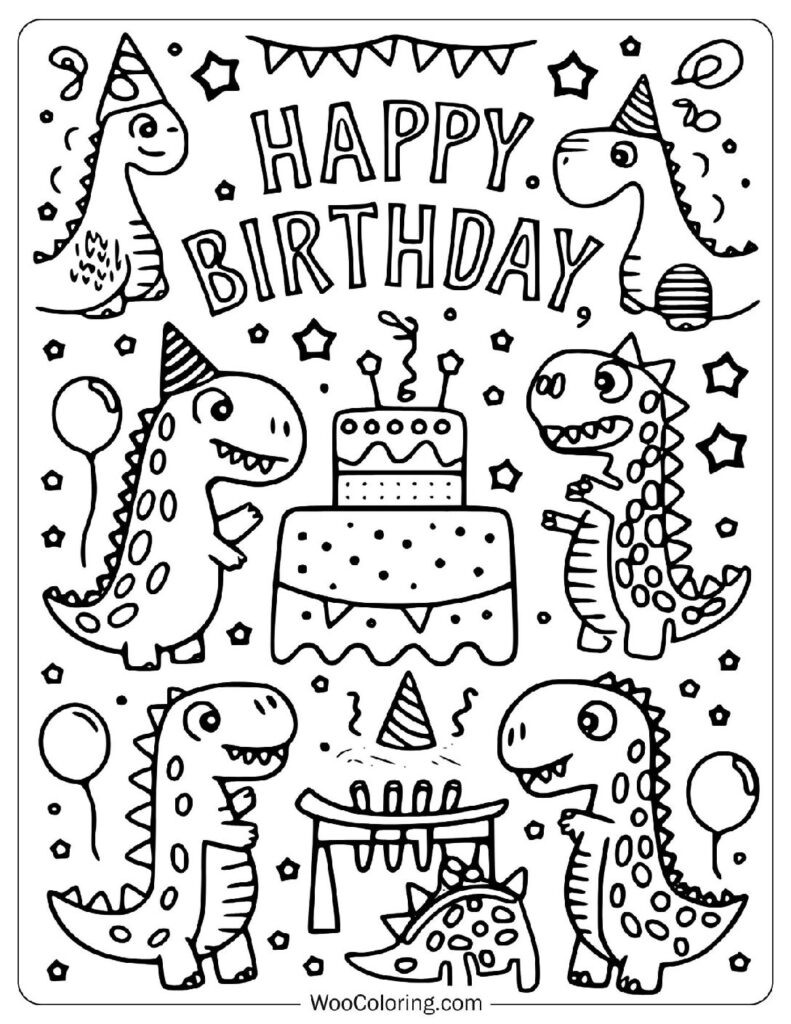 birthday card coloring template birthday card coloring template