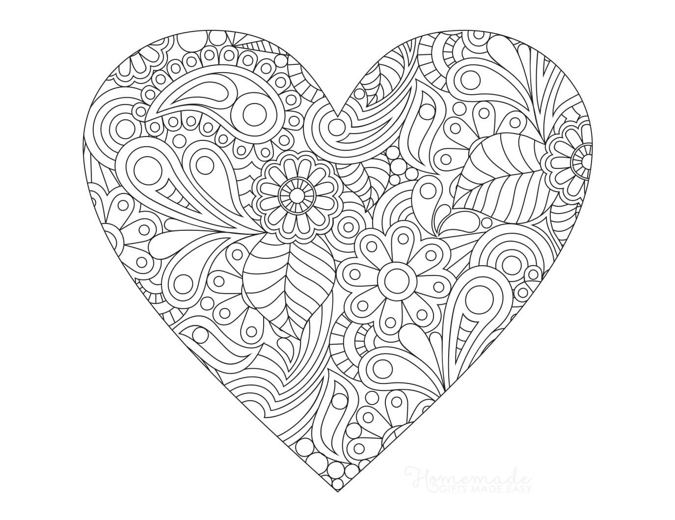 heart coloring pages printable