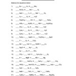 49 Balancing Chemical Equations Worksheets with Answers