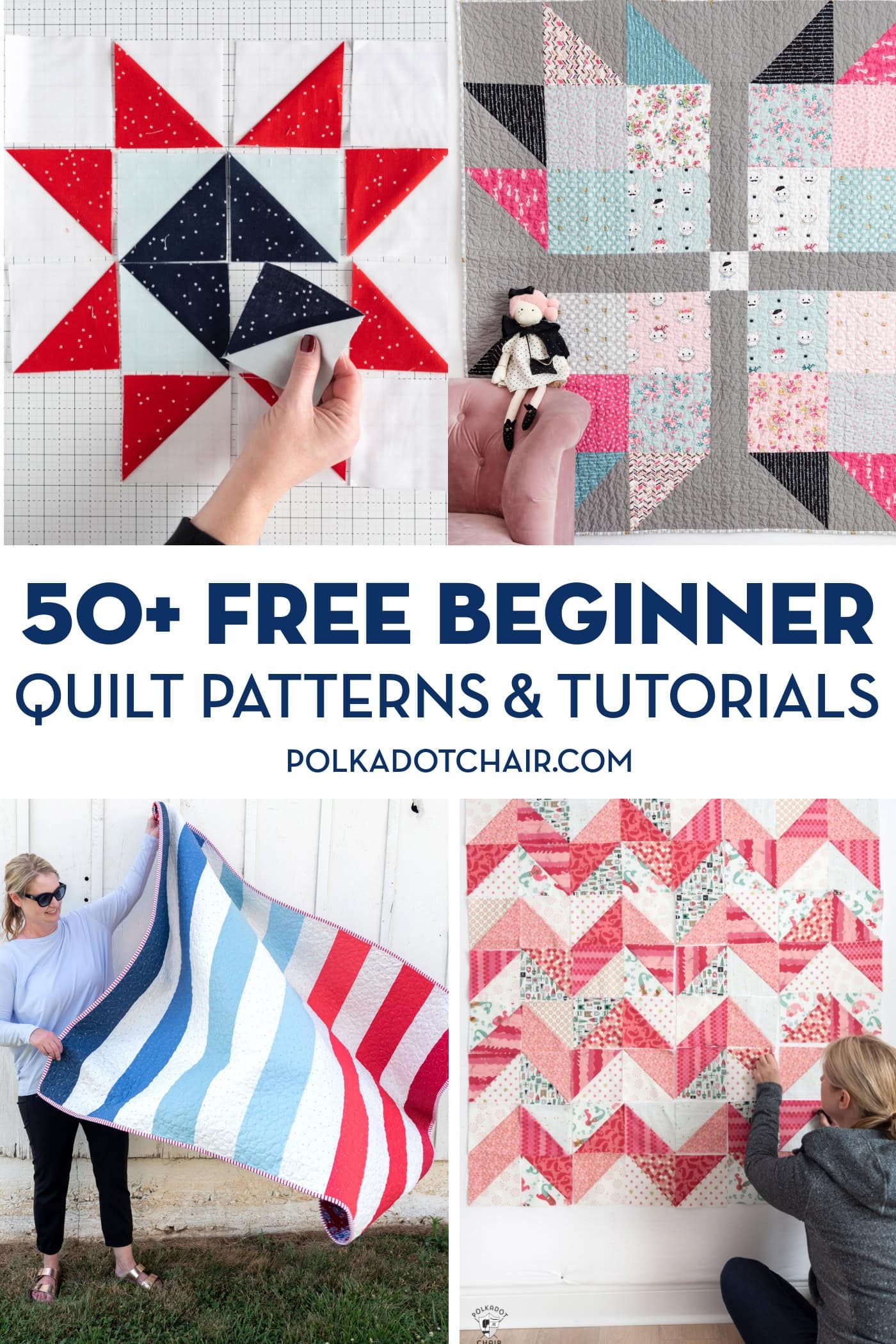 50 Easy Beginner Quilt Patterns Free Tutorials Polka Dot Chair