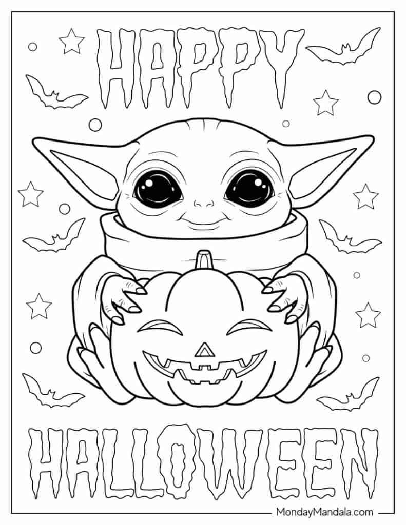 free halloween color pages