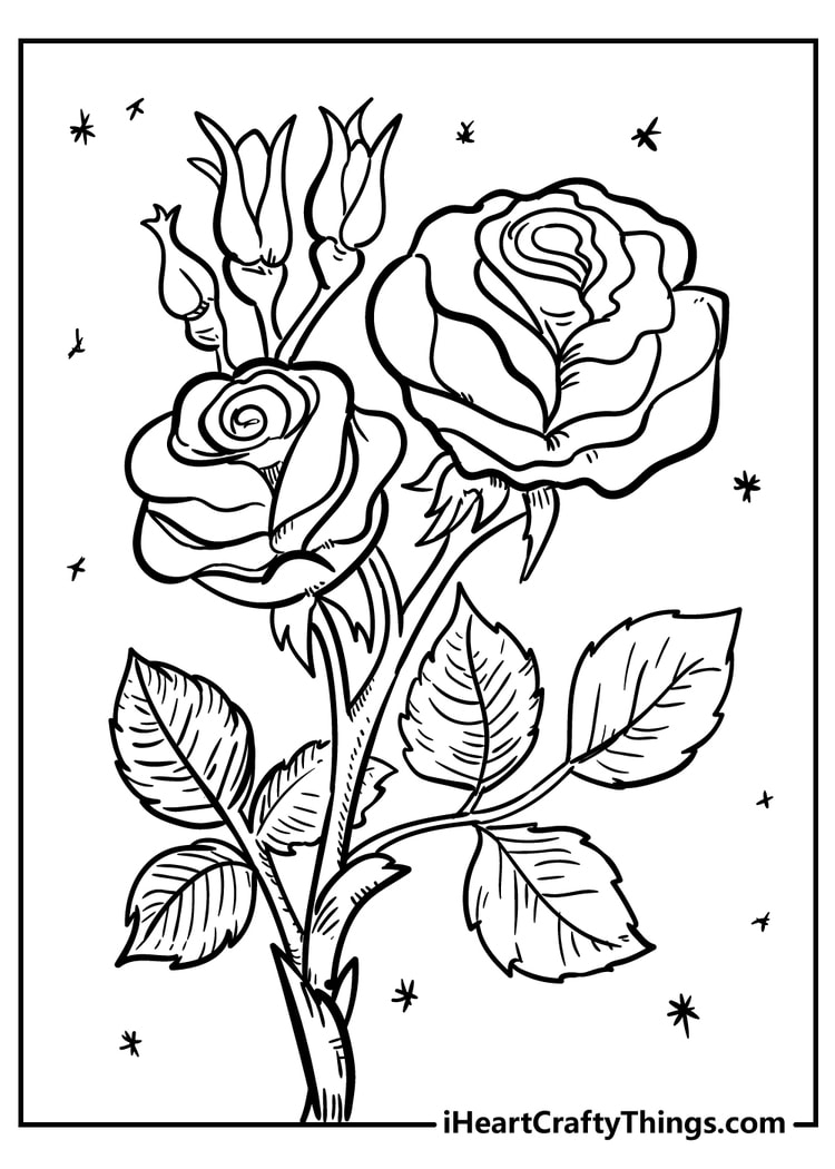 coloring pages of flowers
