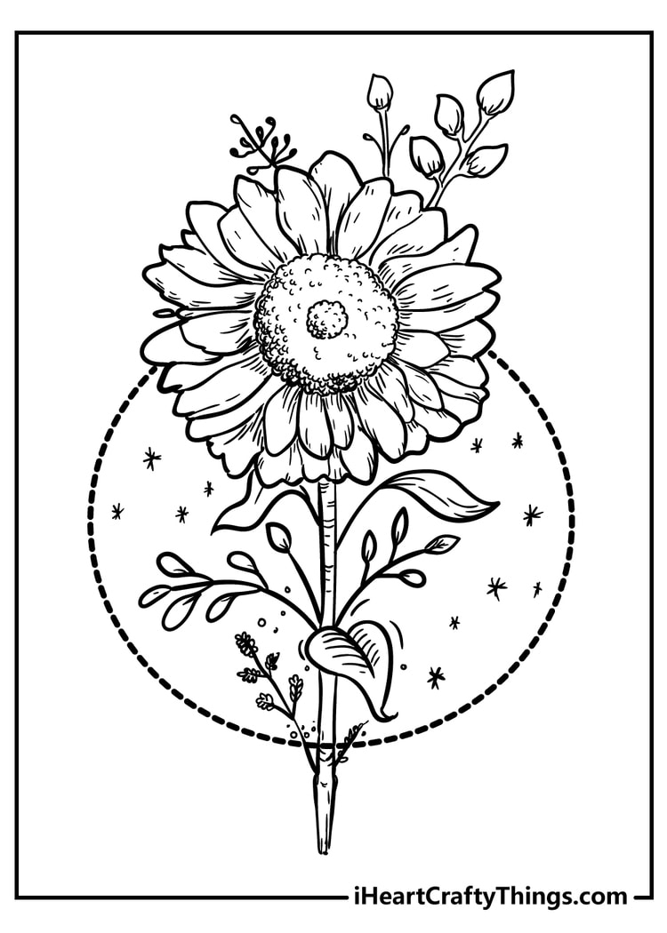 pretty flower coloring pages