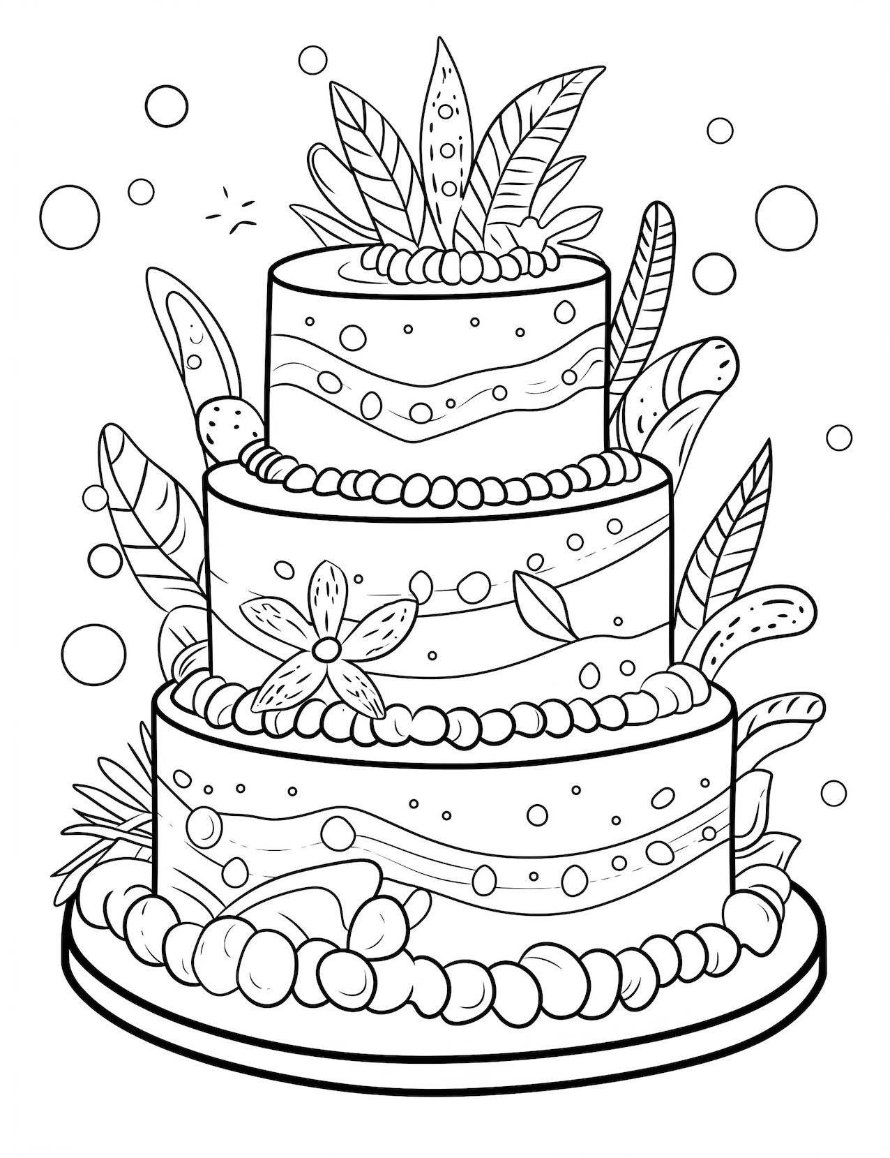 53 Joyous Birthday Cake Coloring Pages Free Printable Our Mindful Life
