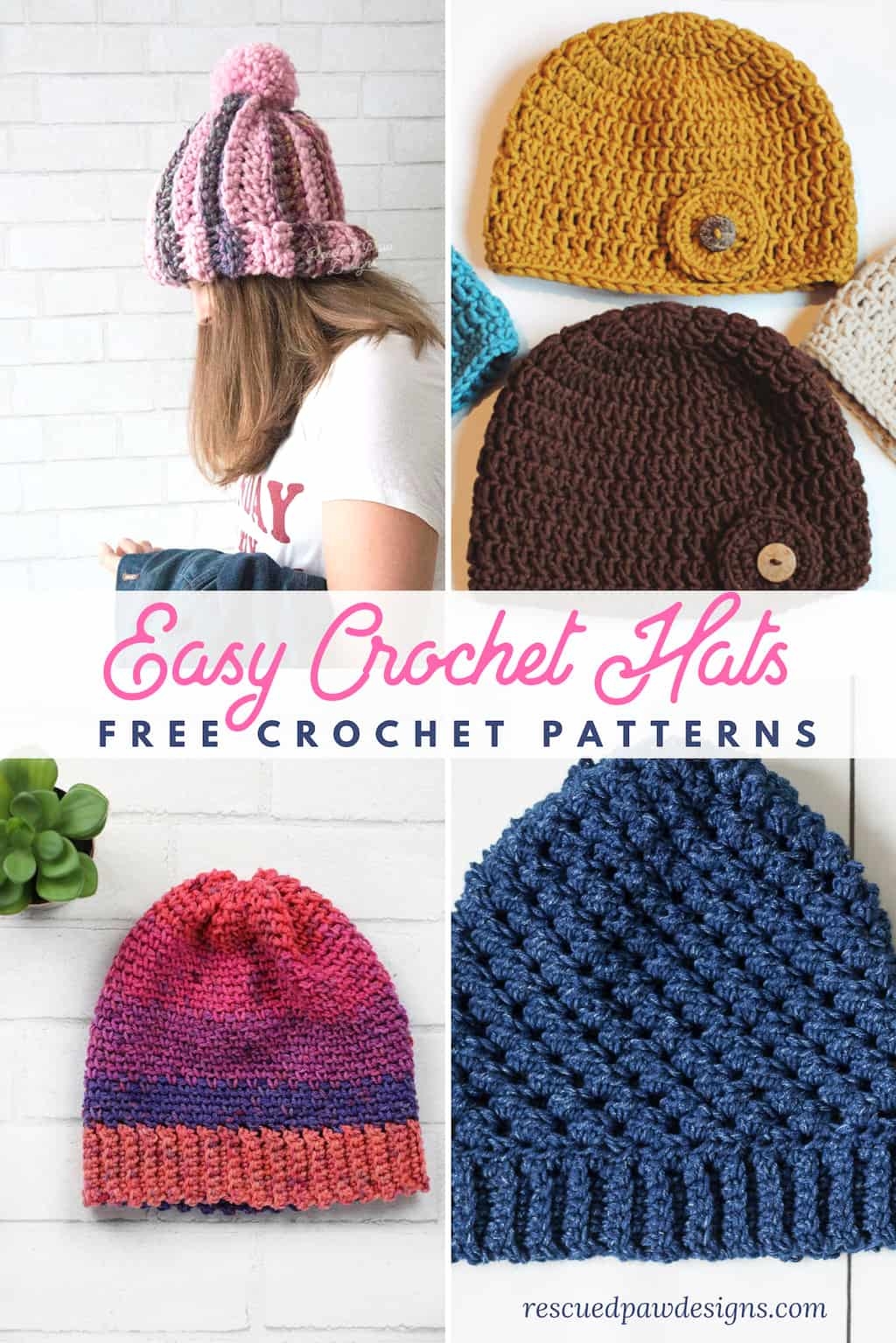 6 Easy Crochet Hat Patterns For Beginners Easy Crochet Patterns