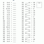 6 Times Tables Worksheets