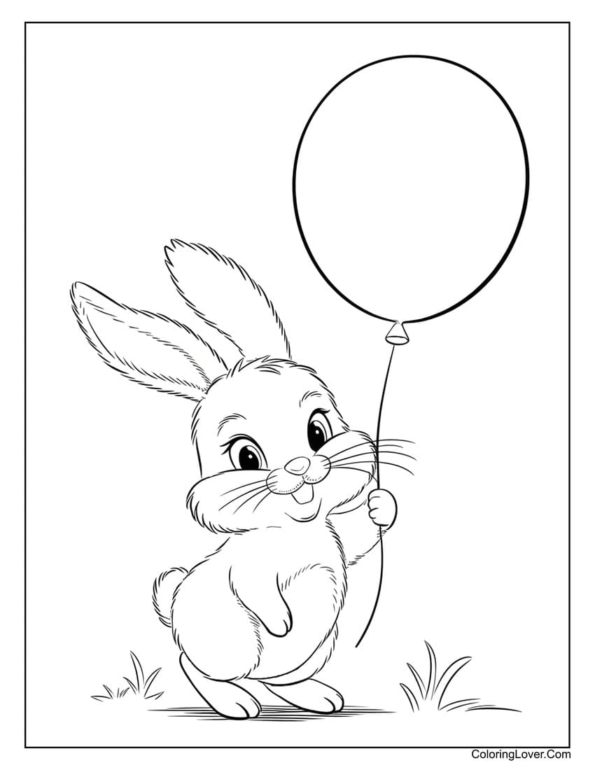 free bunny coloring pages