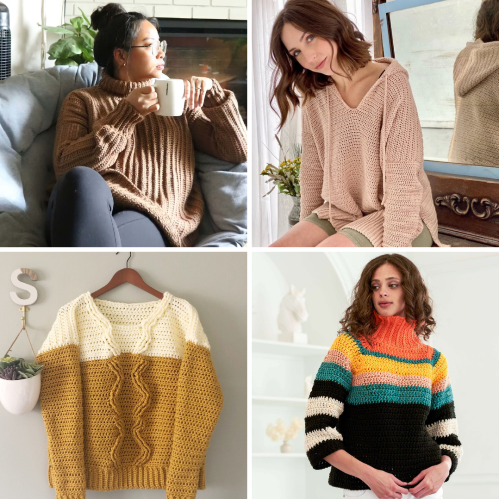 61 Free Women s Crochet Sweater Patterns Cream Of The Crop Crochet