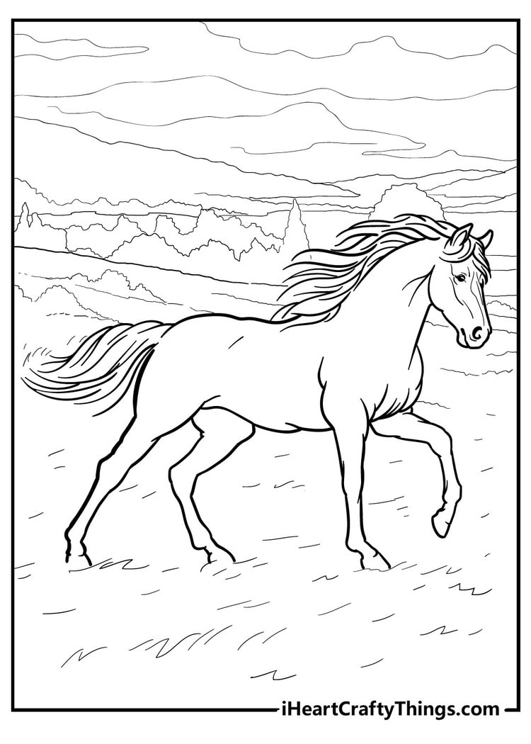 horse colouring pages printable