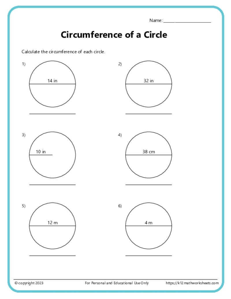 7th Grade Geometry Worksheets