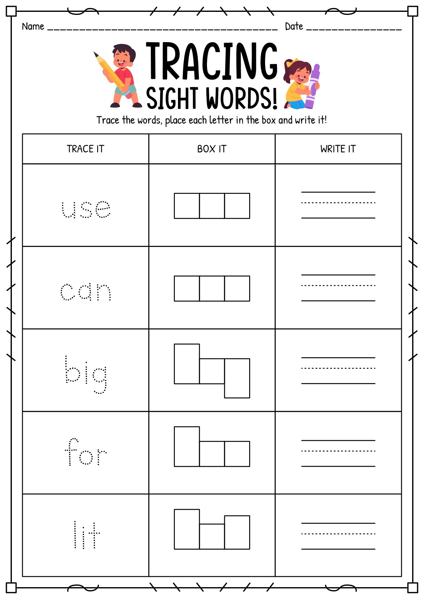 free language arts worksheets