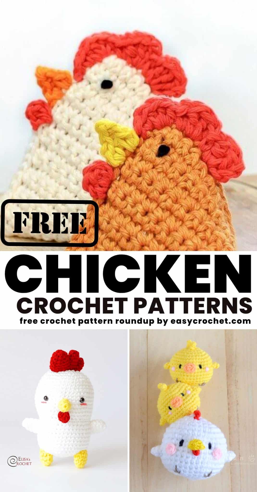 9 Cute Crochet Chicken Patterns Easy Crochet Patterns 9 Cute Crochet Chicken Patterns Easy Crochet Patterns