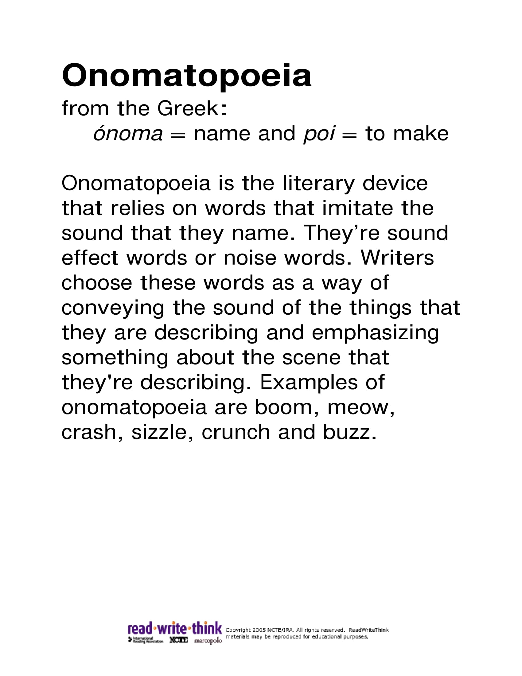 9 Onomatopoeia Examples