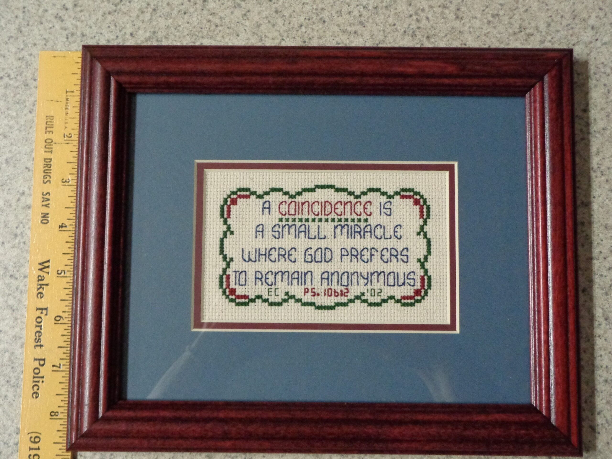 A Coincidence Is Inspirational Cross Stitch Picture Wall Decor Etsy A Coincidence Is Inspirational Cross Stitch Picture Wall Decor Etsy