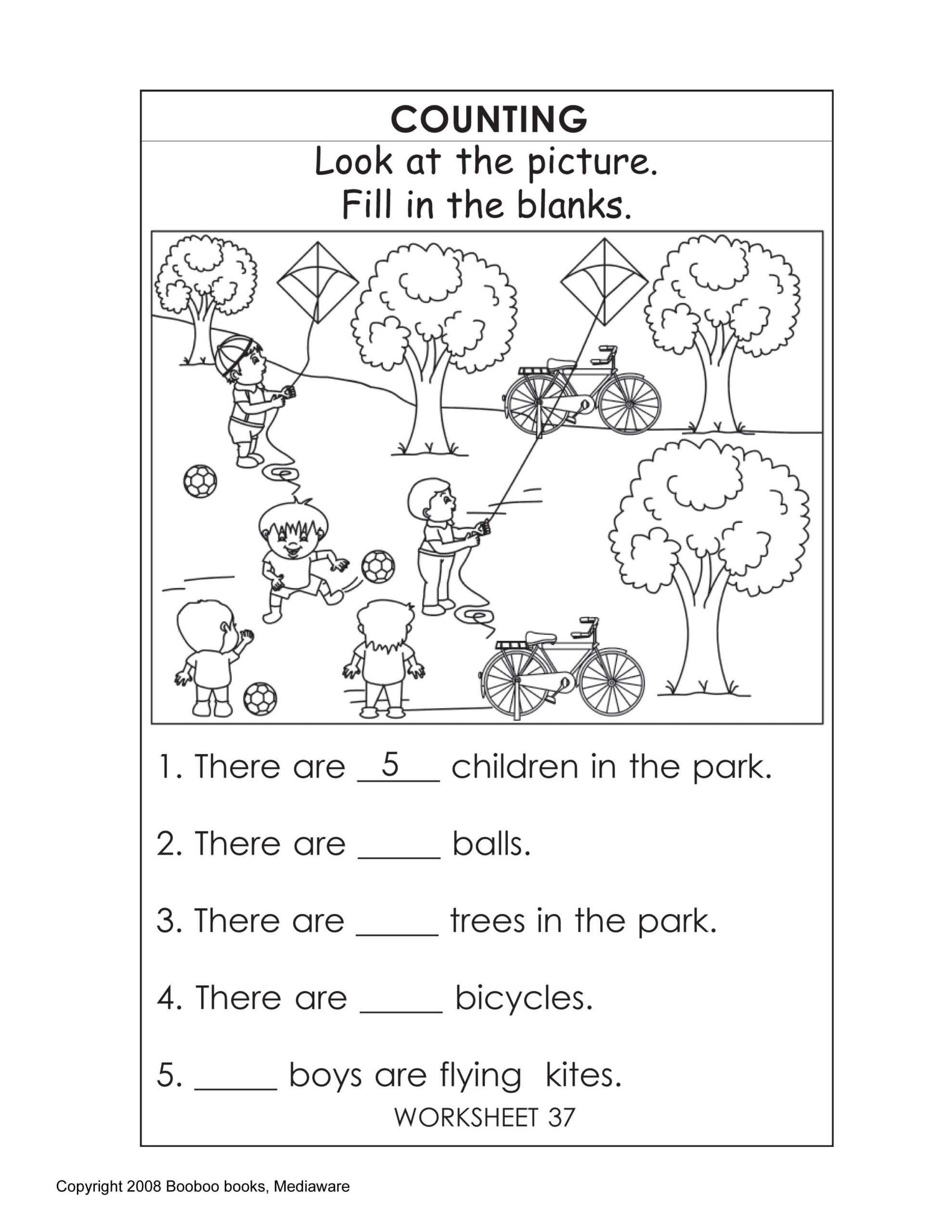 english language worksheets for kindergarten