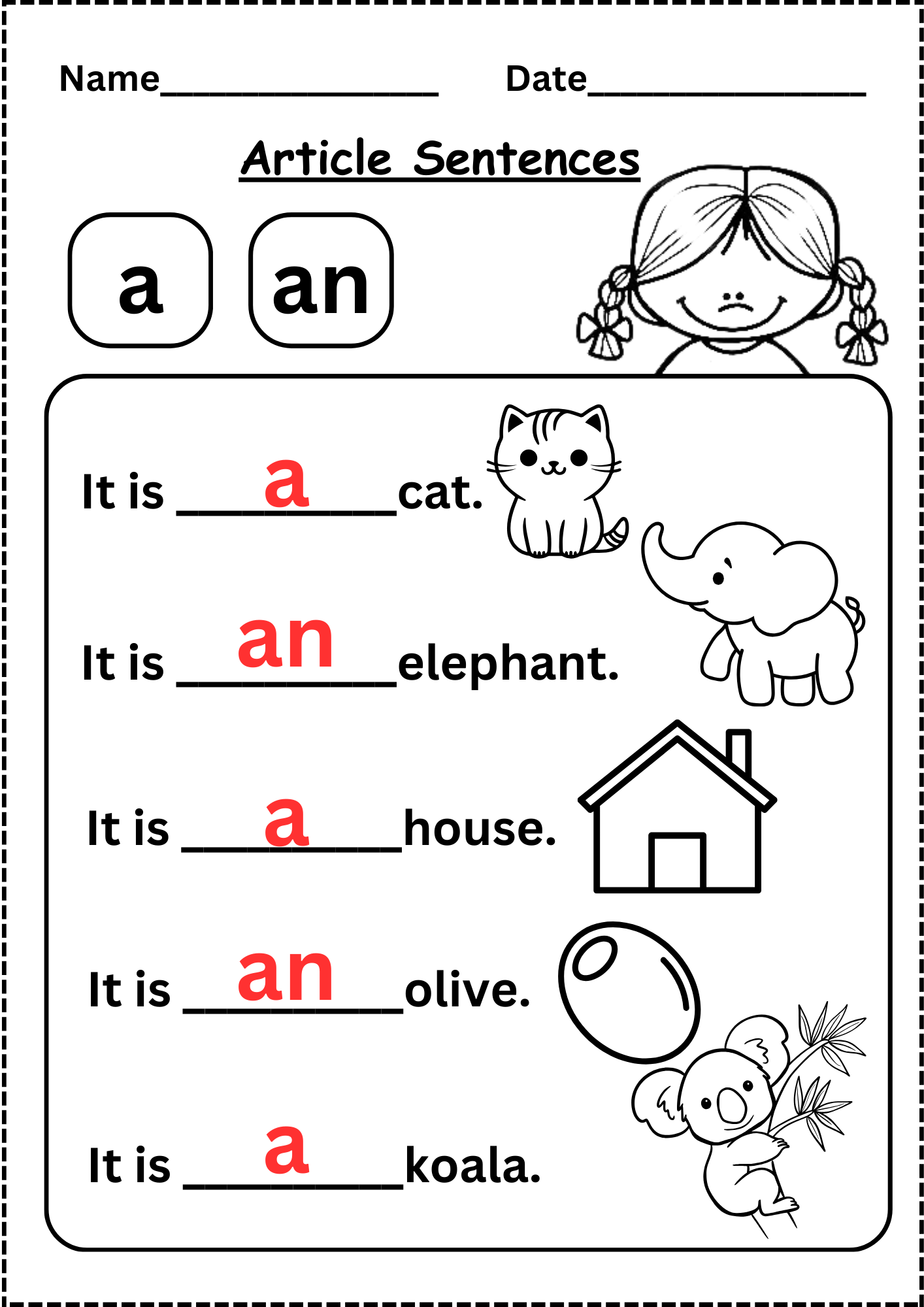 kindergarten english worksheets pdf
