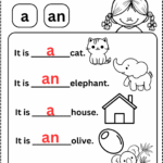 A Or An Free Worksheet For Kindergarten