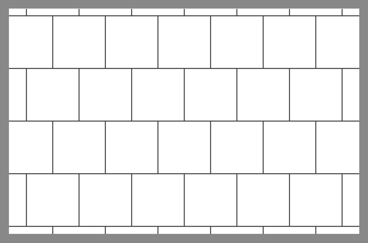 A Running bond square tile pattern Byrd Tile