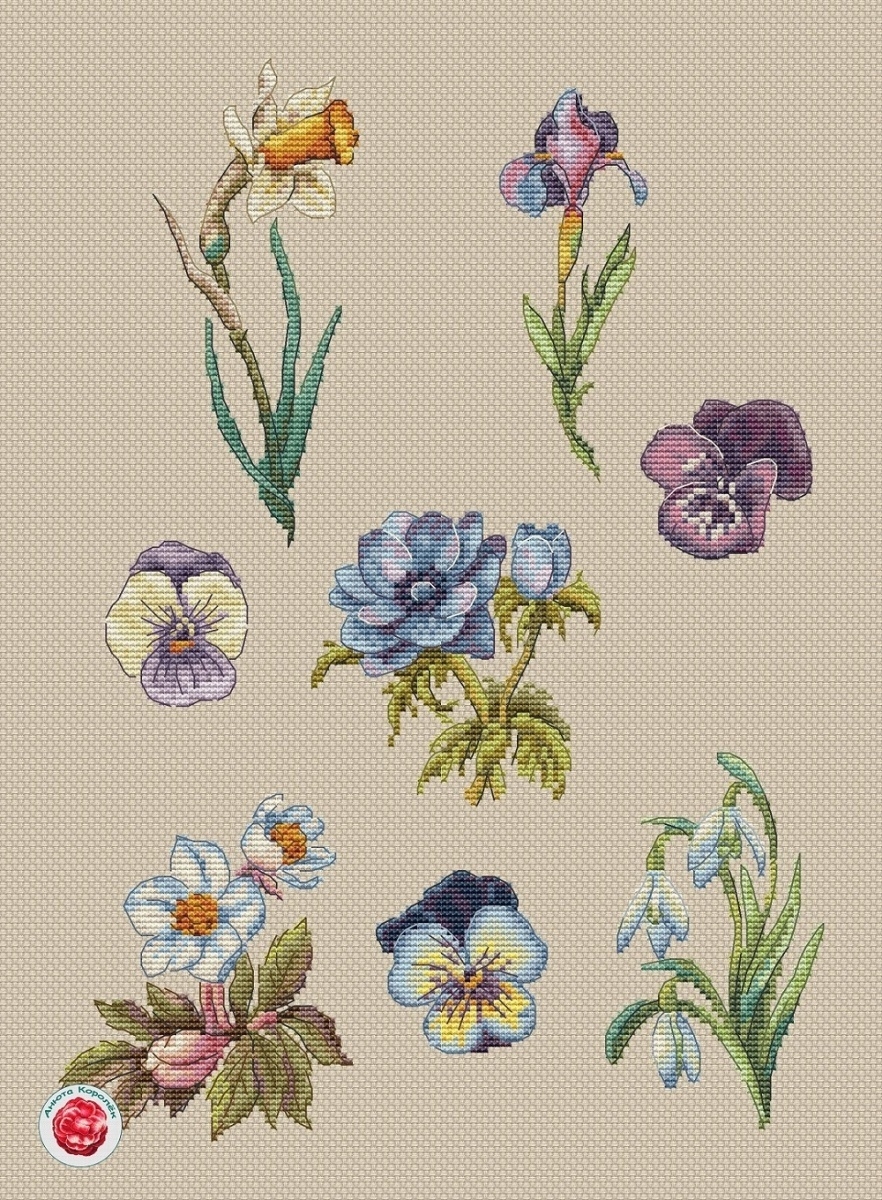 A Spring Flowers Cross Stitch Pattern Code KA 060 Anna Korolkova Buy Online On Mybobbin