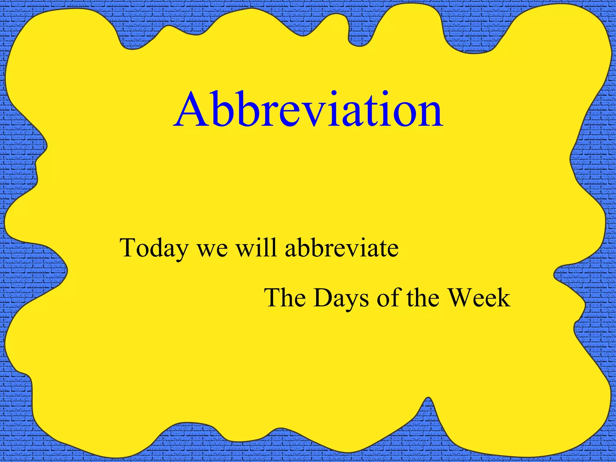Abbreviation PPT Abbreviation PPT
