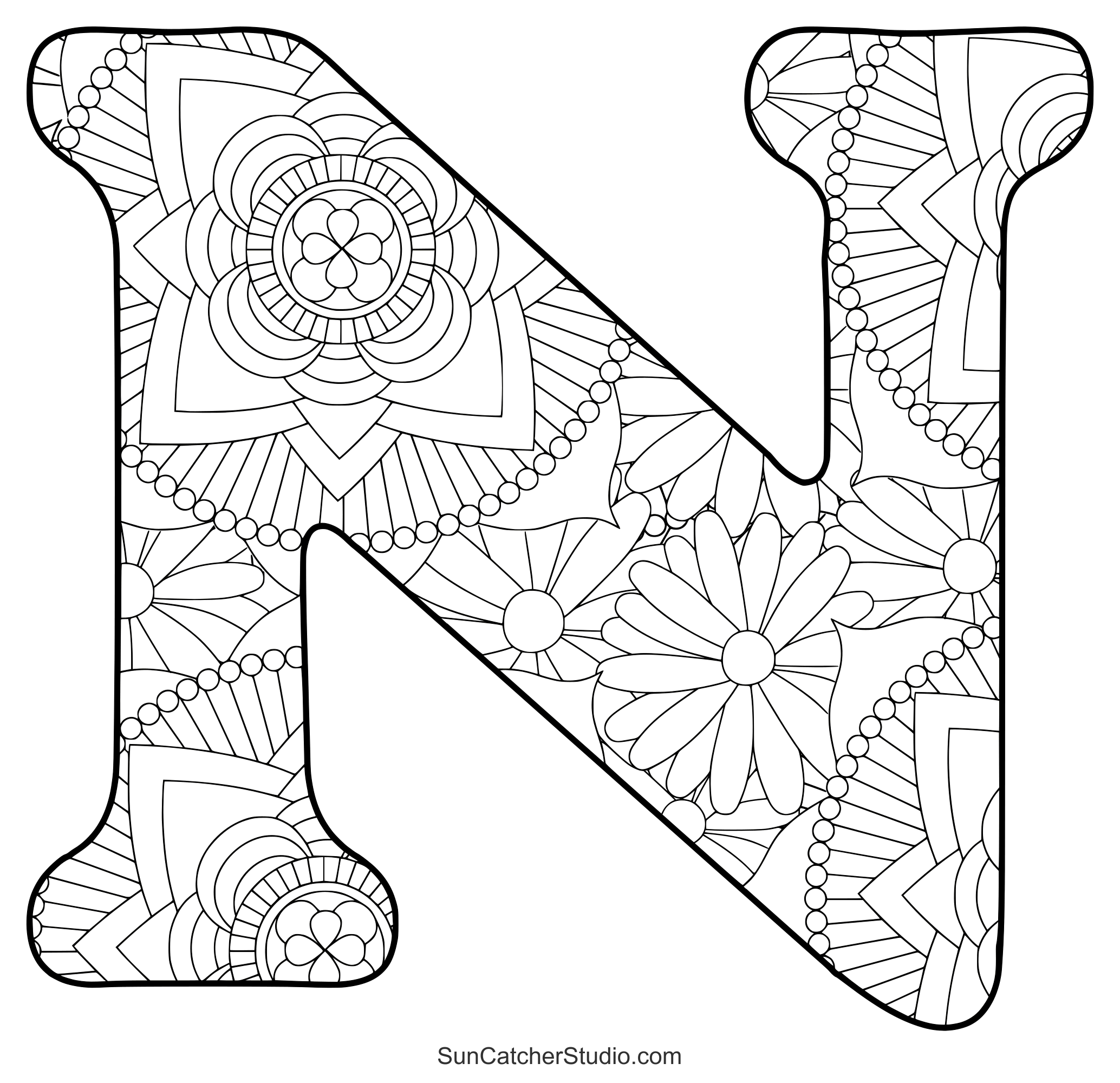 ABC Coloring Pages Free Alphabet Letter Colouring Sheets Free Printables Monograms Design Tools Patterns DIY Projects