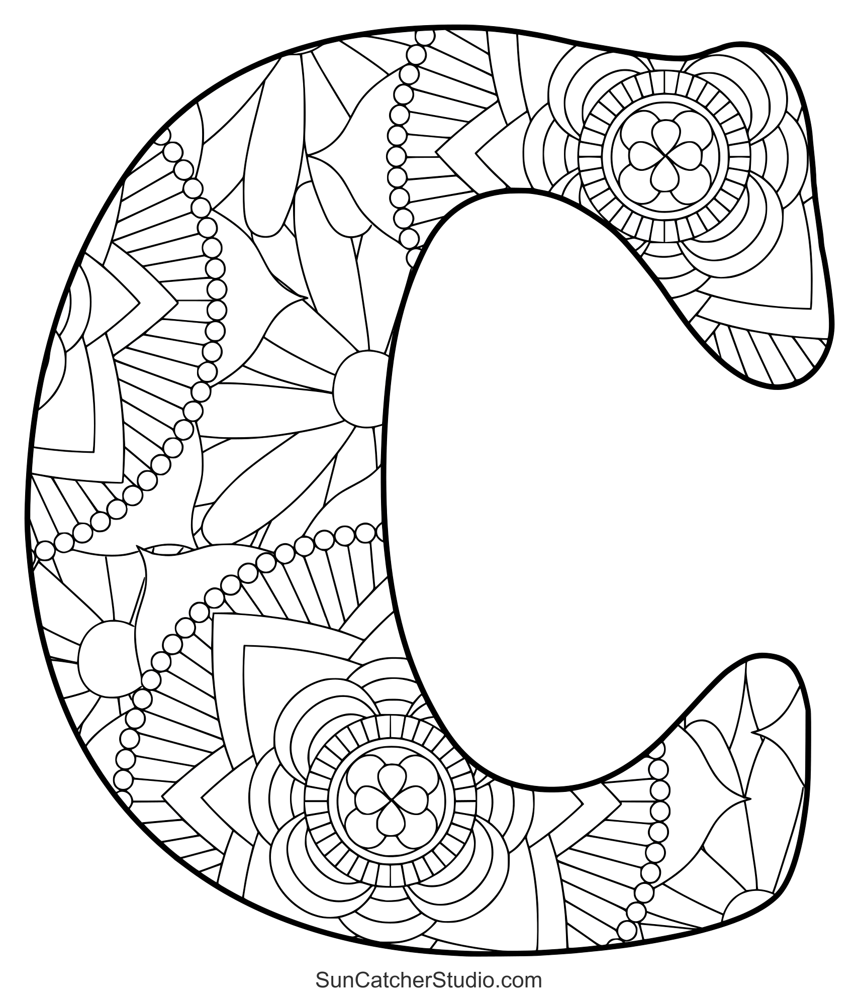 ABC Coloring Pages Free Alphabet Letter Colouring Sheets Free Printables Monograms Design Tools Patterns DIY Projects
