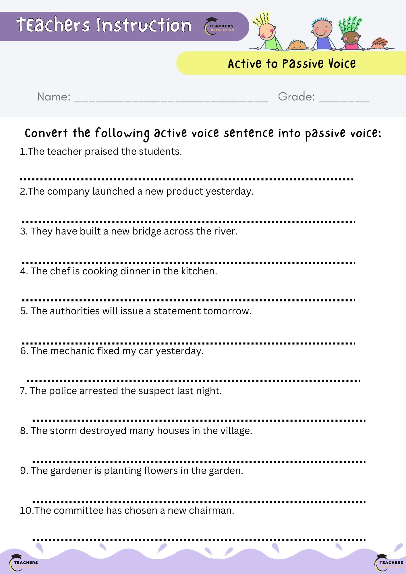 Active To Passive Voice Worksheets Worksheets Library Active To Passive Voice Worksheets Worksheets Library
