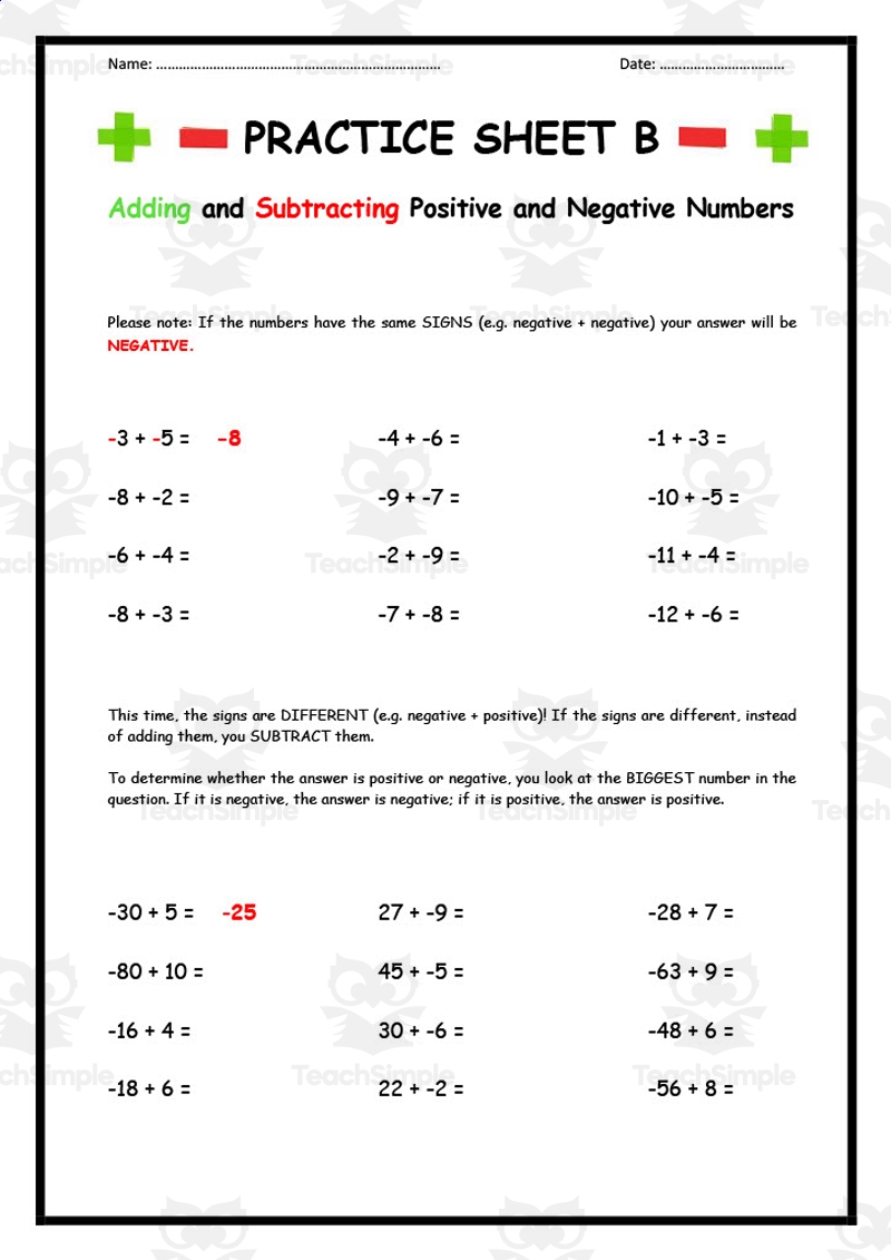 adding and subtracting integers worksheets adding and subtracting integers worksheets