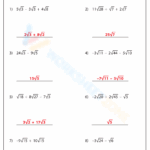 Adding And Subtracting Radicals Worksheets Printable