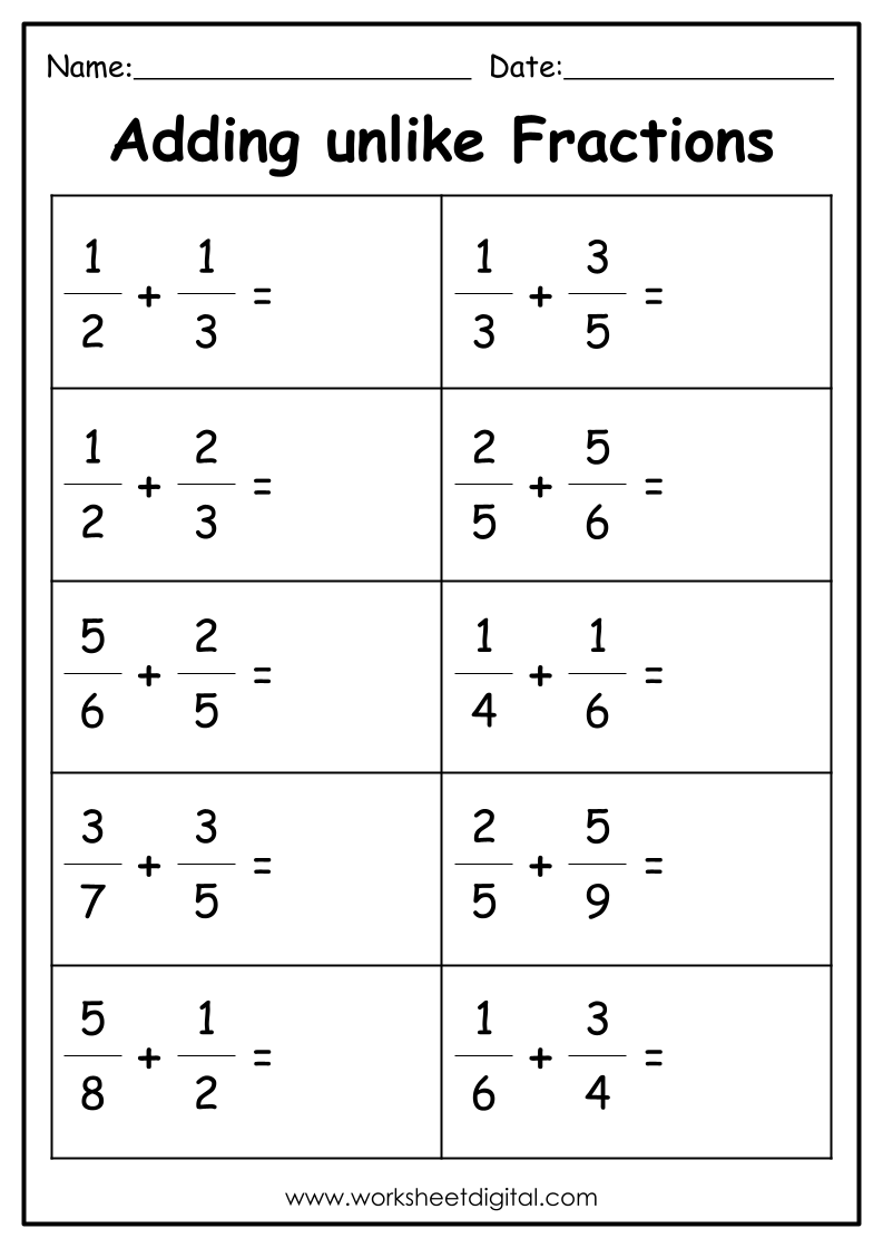 sums and differences related fractions worksheet sums and differences related fractions worksheet