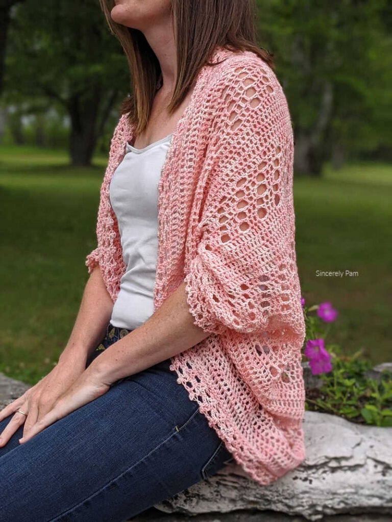 crochet cardigan pattern with lace weight yarn