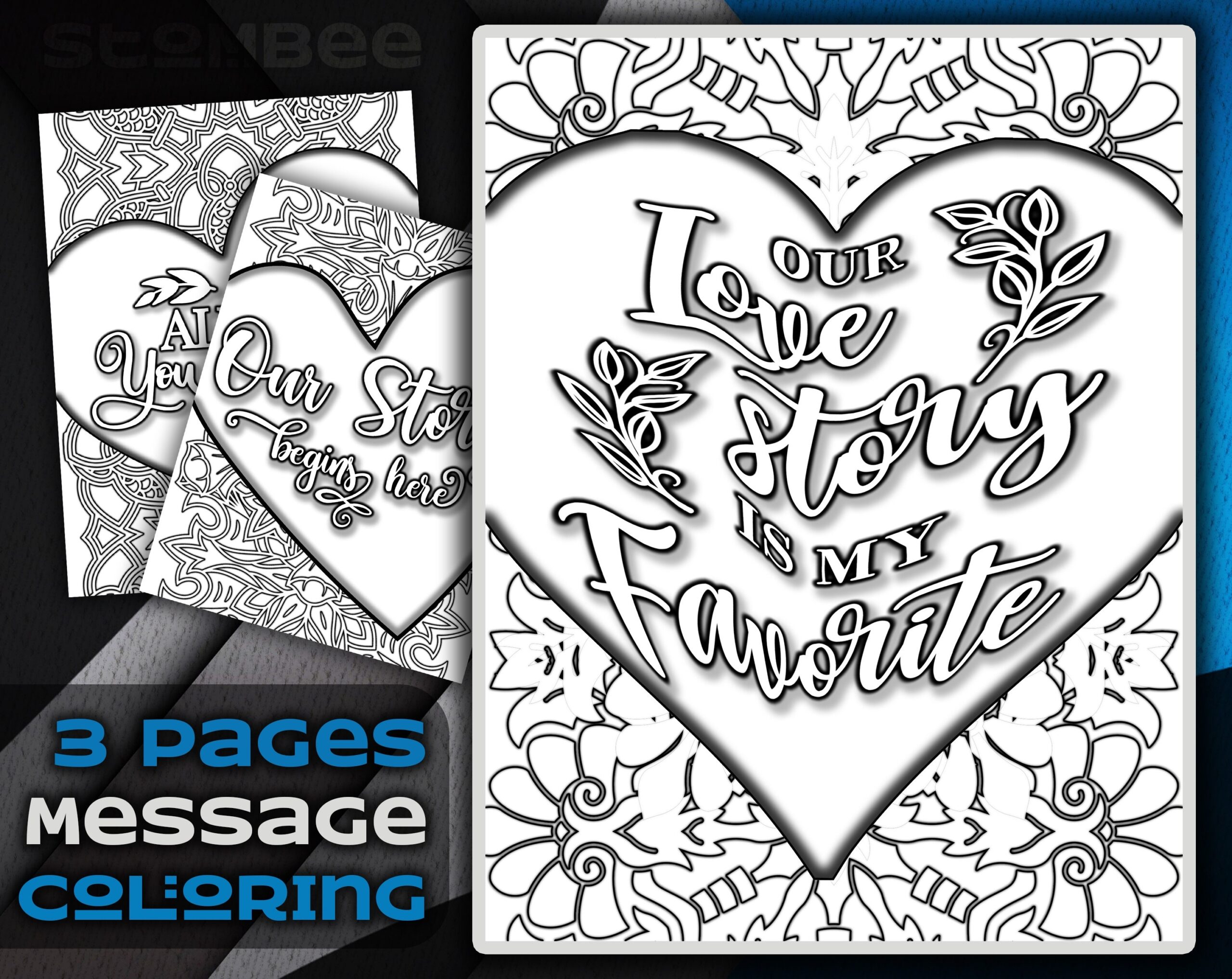 Adult Coloring Pages With Love Messages Great For Your Loved Ones Etsy Australia Adult Coloring Pages With Love Messages Great For Your Loved Ones Etsy Australia
