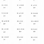 Algebra Worksheets Did You Know That The Letter X In Algebraic Worksheets Library