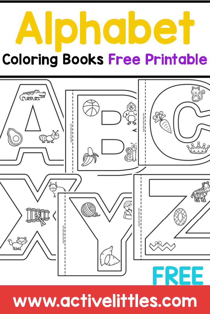 Alphabet Coloring Books Free Printable Uppercase Version Active Littles