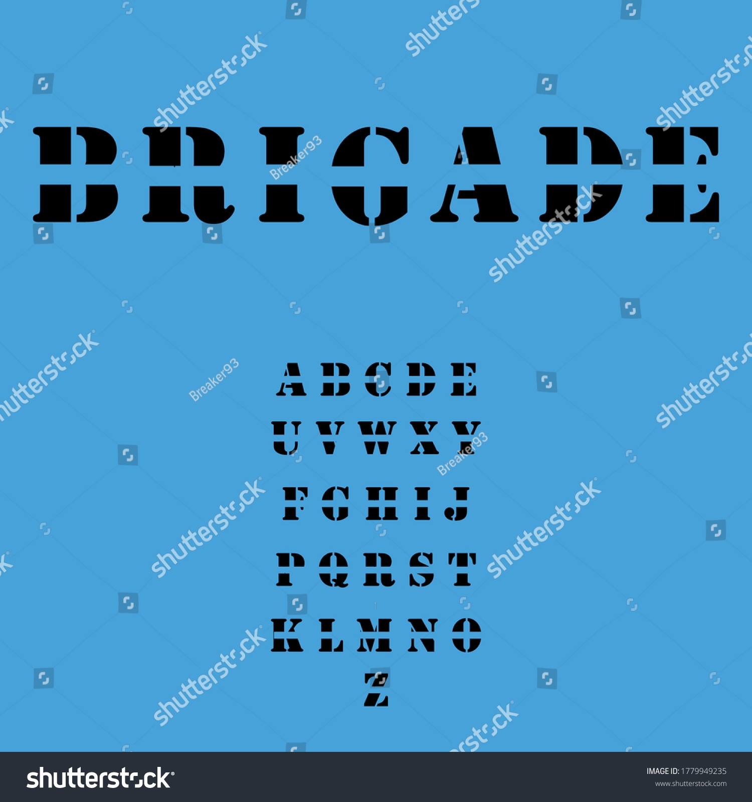 Alphabet Font Blank Line Middle Letter Stock Vector Royalty Free 1779949235 Shutterstock