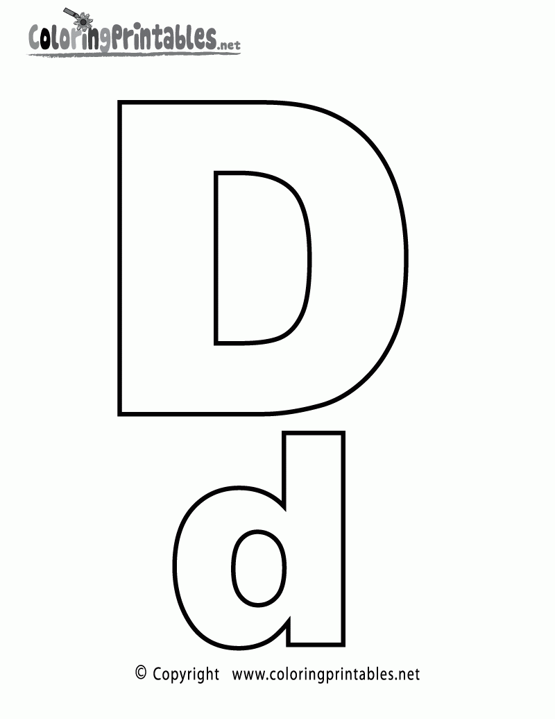 Alphabet Letter D Coloring Page A Free English Coloring Printable Alphabet Letter D Coloring Page A Free English Coloring Printable