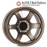 Amazon Circuit Offroad Steller 17 Inch Wheels Flat Matte Bronze 6x139 7 17x8 5 Et 10mm Offset 106 1mm CB 57DR X Style Rims Compatible With Toyota 4Runner Tacoma FJ Cruiser Lexus GX460 GX470 Automotive