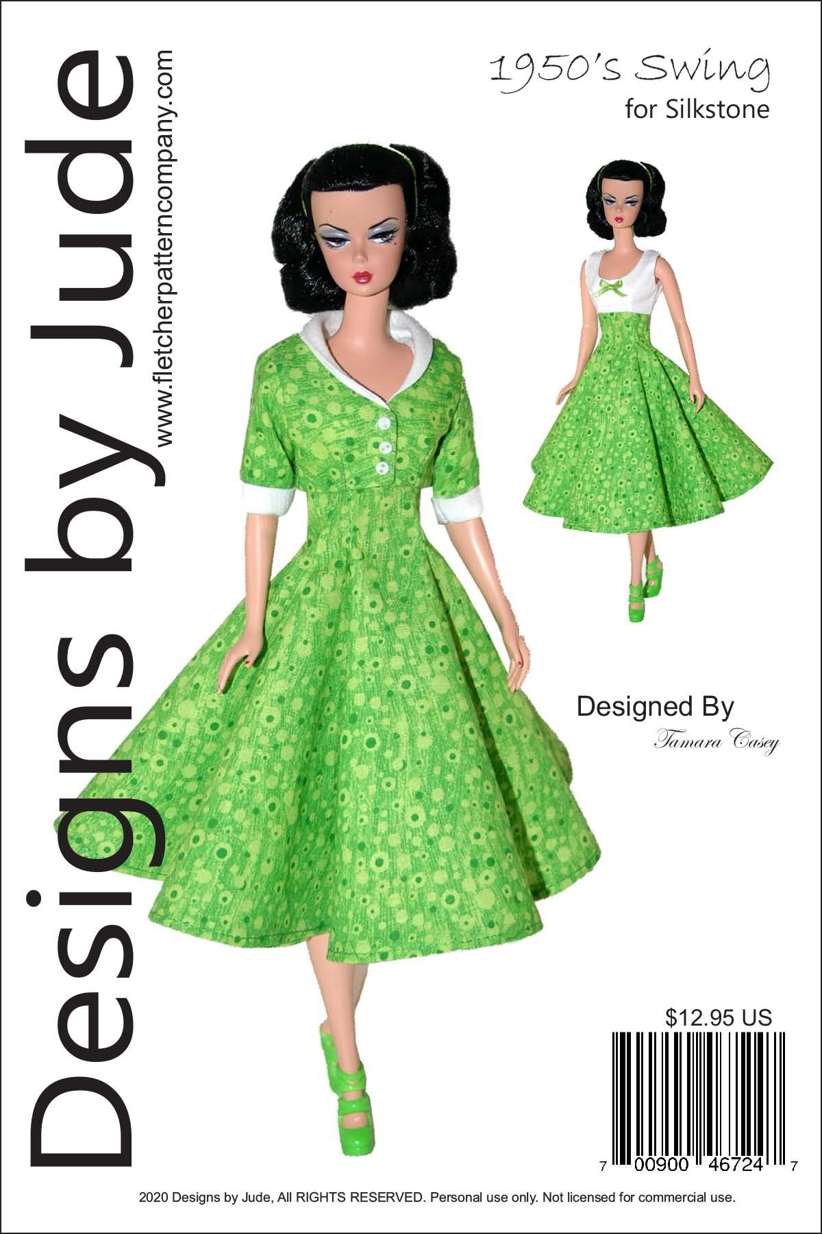 Amazon Designs By Jude 1950 s Swing Doll Clothes Sewing Pattern For Silkstone Barbie Dolls